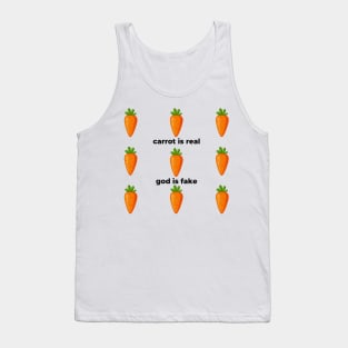 Carrot Is Real God Is Fake Tank Top
